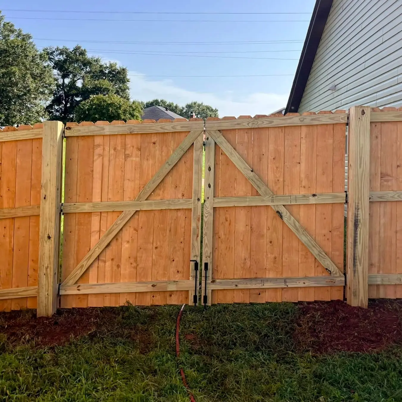 Custom double gate built by Spartan Fence SC in Fountain Inn, SC