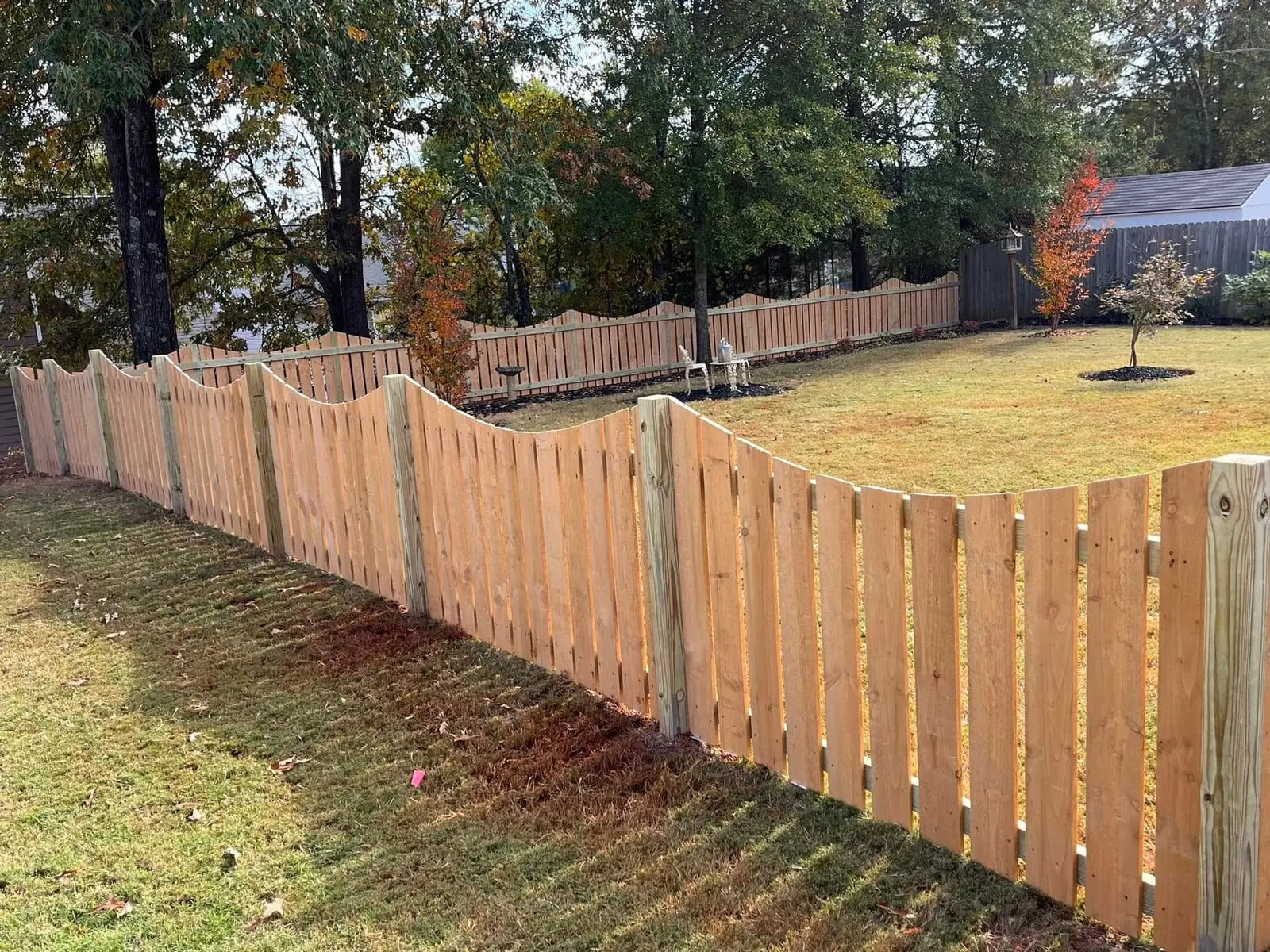 Spaced picket fence installed by Spartan Fence SC in Taylors, SC